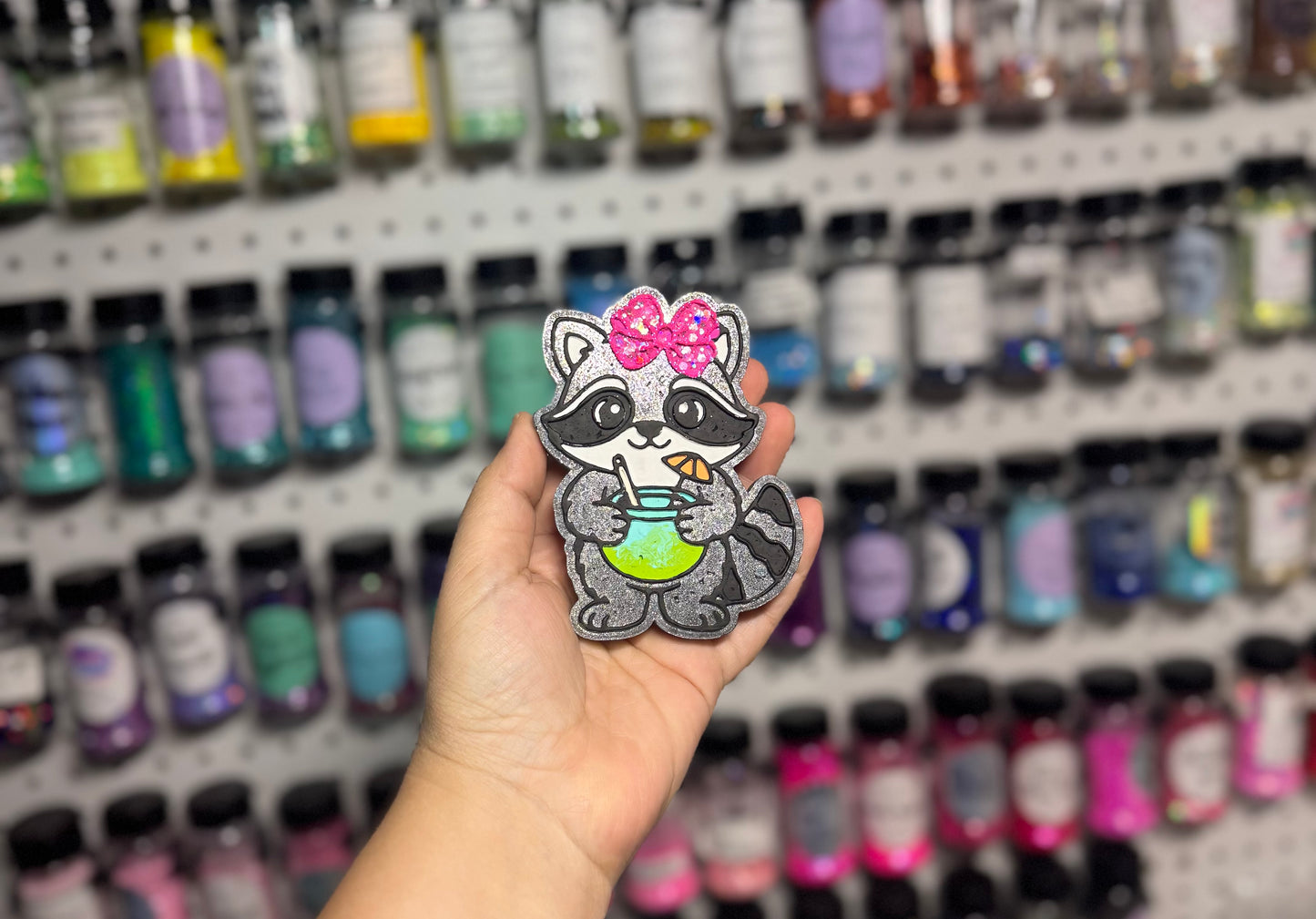 Raccoon Summer Drink Freshie