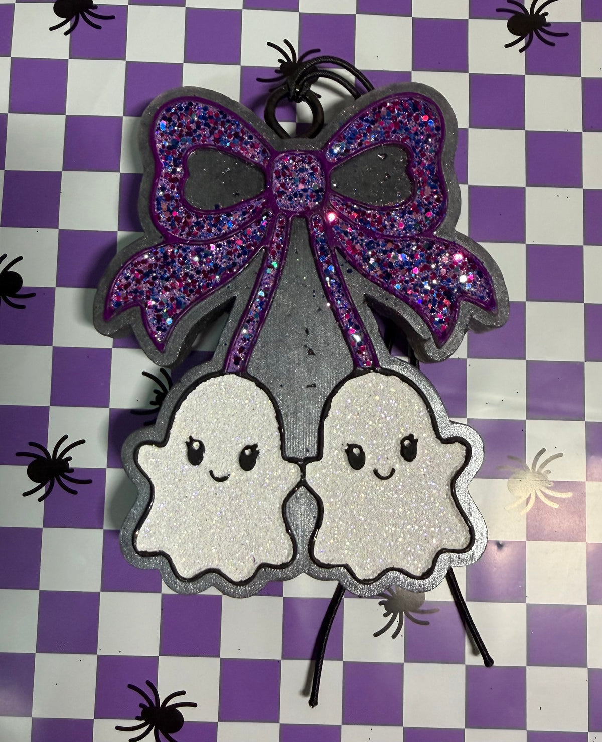 Ghost Cherries Bow Car Freshie | Watermelon Jolly Rancher