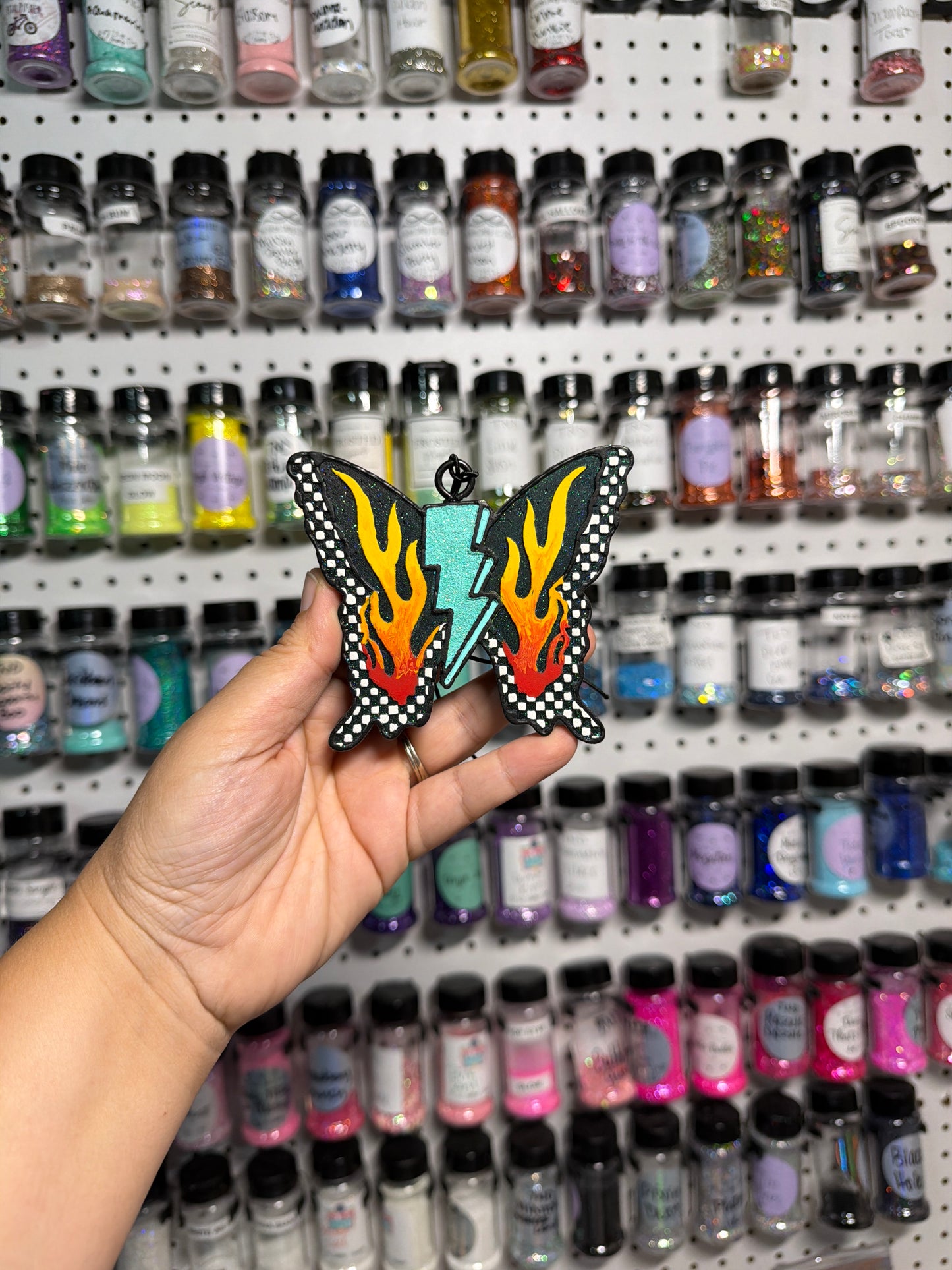 Checkered Flames Butterfly | Mama Tried
