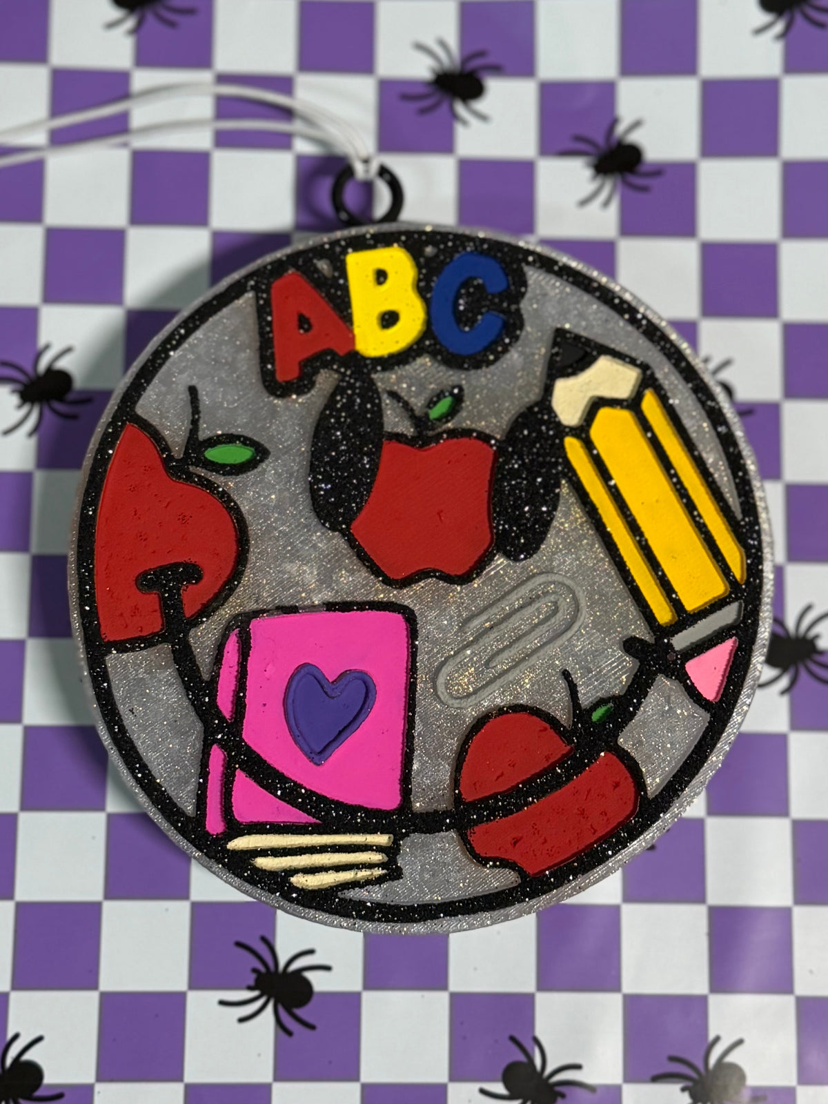 Teacher Smiley Car Freshie | Berries in the Snow