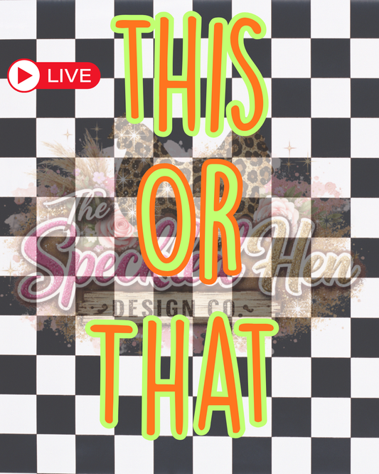 This or That Spot! LIVE 6PM 7/31